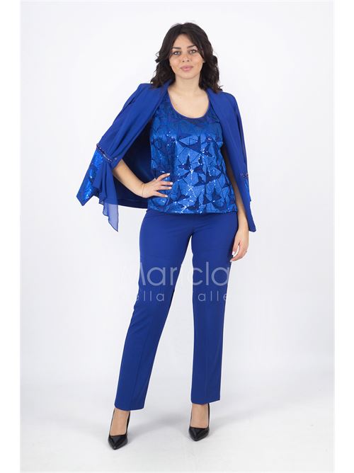 tailleur 3 pezzi giacca paiette LUDOVICA HASSLER | LH903ROYAL